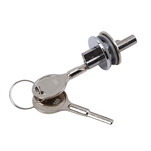 TLBBJ Verrou Verrouillage Unique Verrouillage de Zinc Vitrine vitrine Couleur de Porte coulissante Verre coulissante Serrures de Porte pour Meubles Durable (Color : Silver) Cover