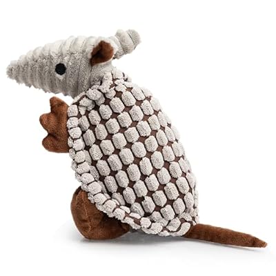 Hollypet Armadillo Squeaky Puppy Dog Toys for Small Medium Dogs, 8"