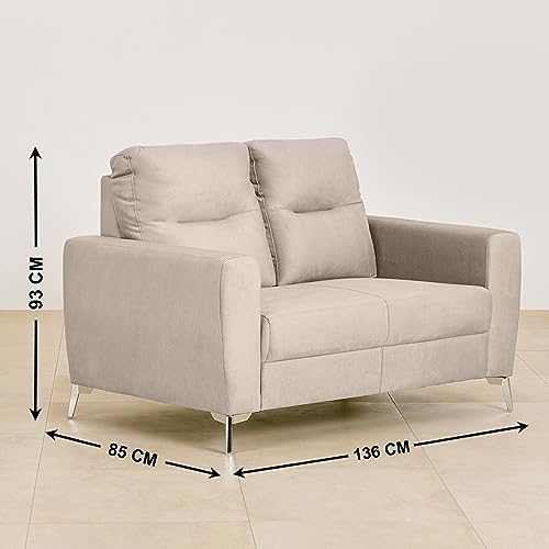 Image of Home Centre Quebec NXT Solid Wood Fabric 3+2 Seater Sofa Set - Grey