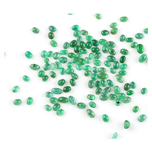 Pierre précieuse émeraude naturelle de Zambie calibrée 5x3mm en vrac pour haute joaillerie