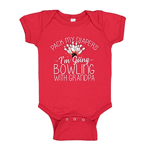 I'm Going Bowling with Grandpa Baby One Piece Or Toddler T-Shirt Bowler Baby Clothes