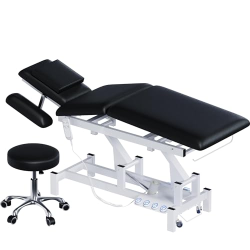 2-Motor Electric Massage Table with Stool