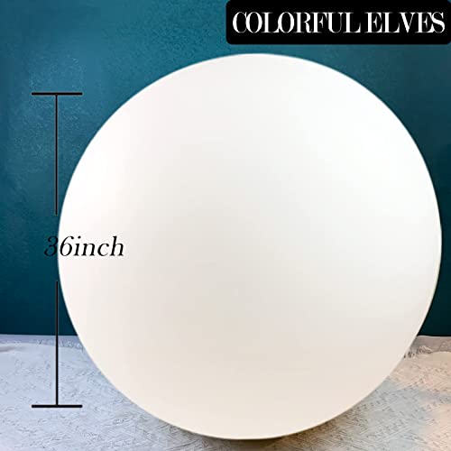 Image of Large White Balloons 36 Inches 4 Pack Giant Jumbo Big Thicken Round White Balloon for Wedding Party Decorations