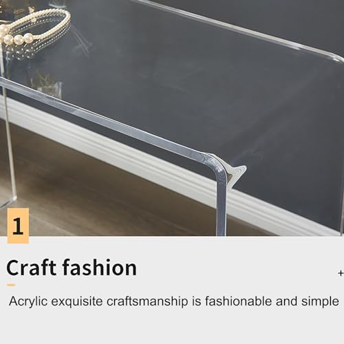 Consola de acrílico moderna con diseño transparente estructural para salones elegantes 7