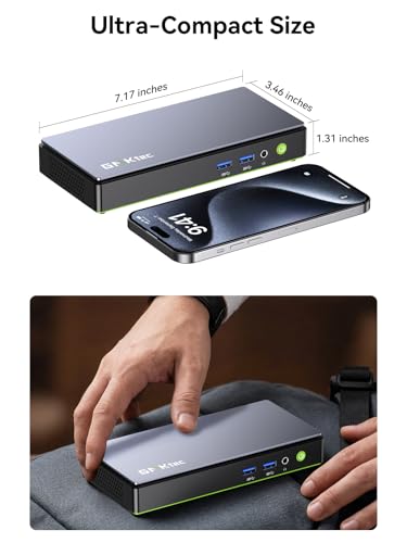 Image of GMKtec Mini PC K13 Intel Core Ultra 7 256V (Turbo 4.8 GHz) 16GB LPDDR5X 512GBPCIe 4.0 M.2 2280 SSD Mini Computers USB 3.2 Type-C /WiFi 6, BT5.2, RJ45 5G / 4K Triple Display Desktop PC