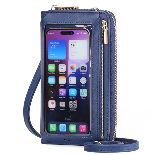 Image of GOIACII Phone Purse Crossbody Bags for Women Small Travel Wallet Touch Screen RFID Blocking