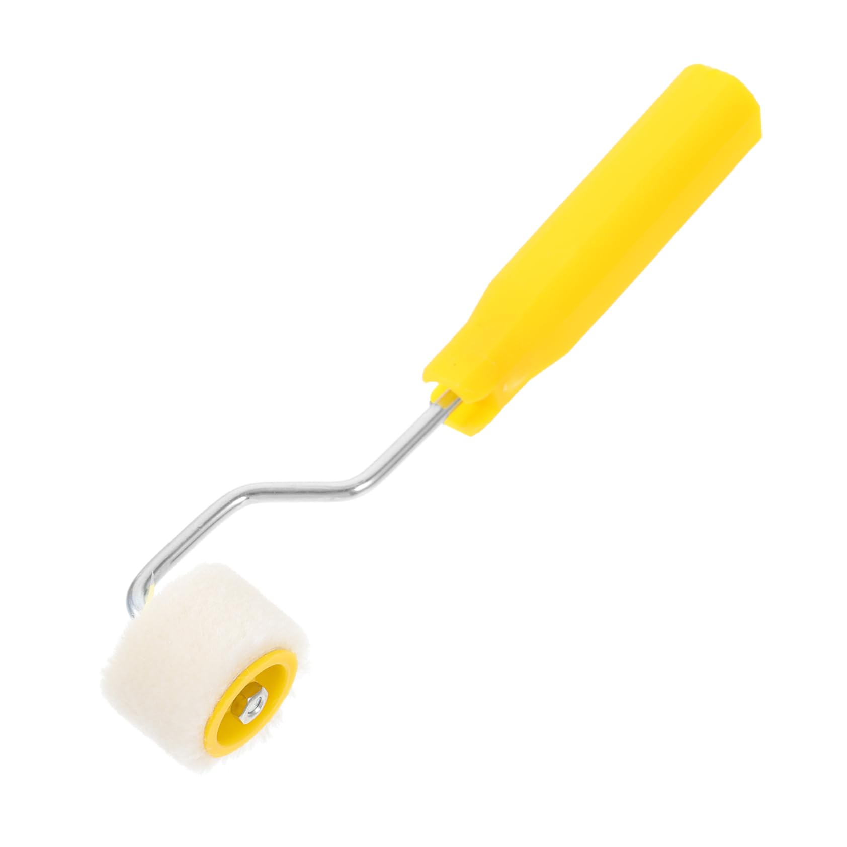 HOMSFOU 10 Teiliges Mini Farbroller mit Echtem Lammwollbezug Ergonomisch Geformt für Präzises Streichen von Ecken und Engen Bereichen als Haus Malerzubehör für Glatte