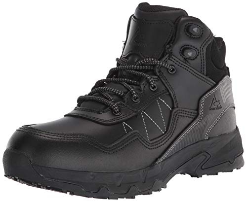 Image of Shoes for Crews Piston Low and Mid, Men's, Women's, Unisex Soft Toe Slip Resistant Work Shoes, Water Resistant, Black