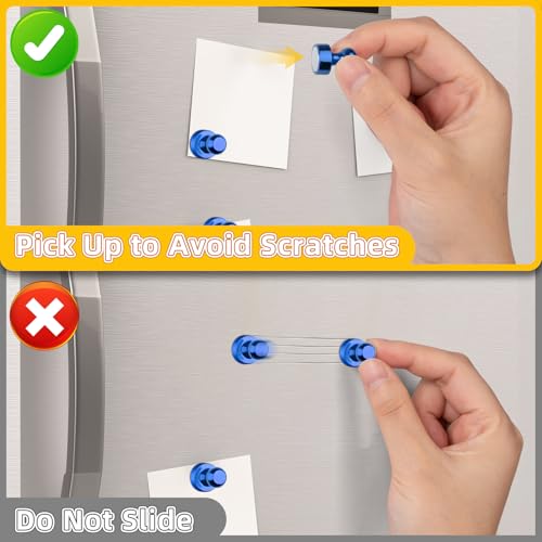 VNDUEEY 16 Pack Blue Fridge Magnets, Refrigerator Magnet Whiteboard Magnets, Push Pin Magnet for Home, Office, Classroom, Locker, Dry Erase Board