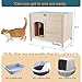 Petsfit Folding Litter Box Enclosure, No Tools Required for Assembly, Cat Litter Box Furniture Hidden, Fit Most of Litter Box, Dog House Cat House, 30