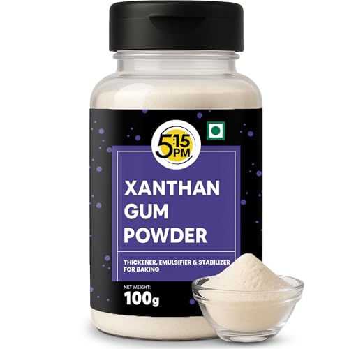 5:15PM Xanthan Gum Powder 100g | Xanthan Gum Powder for Aloe Vera Gel For Cooking, Baking, Aloe Vera Gel | Food Emulsifier, Stabilizer & Thickener