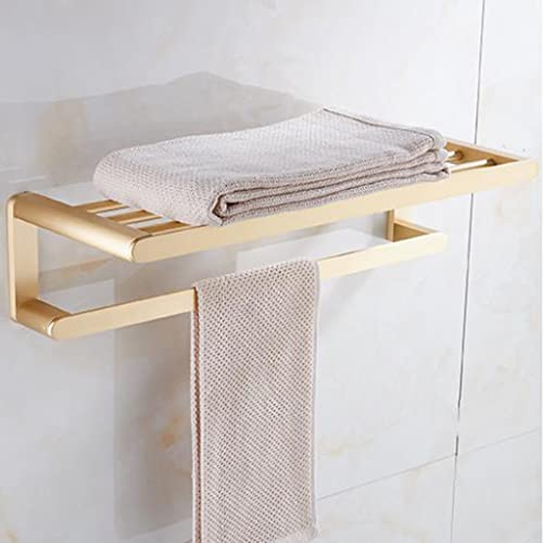Toallero de baño largo de latón macizo antioxidante con soporte de pared resistente 6