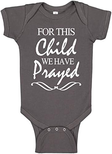 For This Child We Have Prayed Religious Baby Boy Girl Bodysuits For Baptism Christening