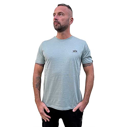 Maglietta Basic T Small Logo per Uomo Dusty Green