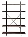 O&K FURNITURE 5 Tier Bookshelf, 5 Shelf Industrial Bookcase 70 Inch Tall, Wood and Metal Book Shelf for Living Room, Bedroom, Kitchen Home Office, Rustic Brown