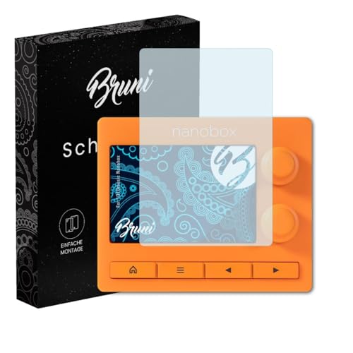 Bruni Película Protectora compatible con 1010music Nanobox Protector Película, claro Lámina Protectora (2X)