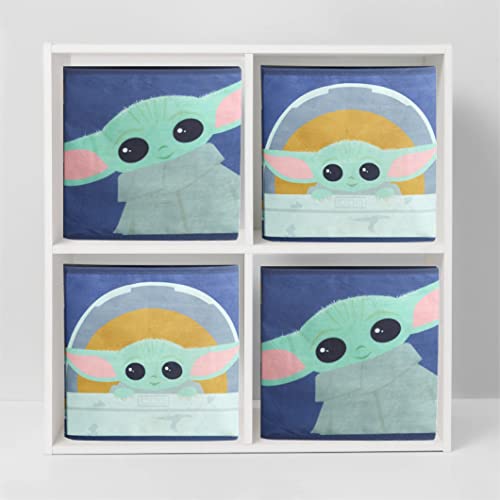 Image of Idea Nuova Star Wars The Mandalorian,The Child Set of 2 Durable Storage Cubes with Handles