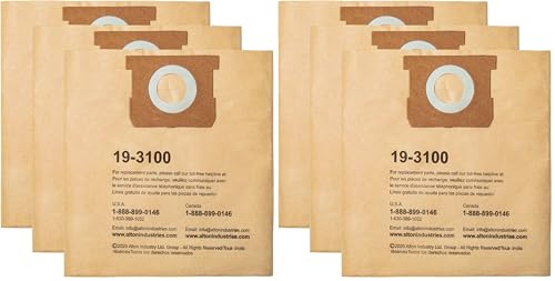 Image of STANLEY Filter Bag 19-3100,for 5-8 Gallon Wet /Dry Vacuum,Compatible with STANLEY SL18115 SL18115P SL18116 SL18116P SL18117 SL18701P-10A SL18410P-5A SL18410-5B and Porter-Cable PCX18406-5B,(Pack of 6)