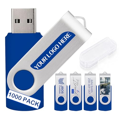 Niestandardowe pendrive USB, 32 GB, USB 3.0, spersonalizowane pendrive'y z logo do biznesu, wydarzeń, drukowania tekstu lub obrazu, niestandardowe karty pamięci JBOS - królewski błękit