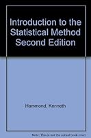 Introduction to the statistical method;: Foundations and use in the behavioral sciences B000GSFDH6 Book Cover