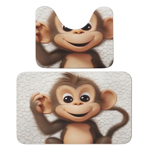 Tapis de salle de bain singe pour sécuriser et sécher le sol après la douche - 2
