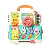 [ahomeone]ビジーボード ベビー 知育玩具 【家電生活交通3シーン 音楽ライト 英語学習】 赤ちゃん おもちゃ 1歳2歳3歳 指先遊び 生活スキル育成 折りたたみ 持ち運び 誕生日プレゼント 女の子 男の子 クリスマスプレゼント 学習玩具 安全設計