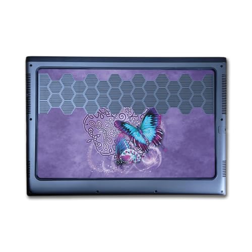 Image of Laptop Skin Compatible with Alienware M16 R2 (2024) - Celtic Butterflies - Premium 3M Vinyl Protective Wrap Decal Cover - Easy to Apply | Crafted in The USA by MightySkins