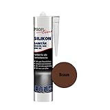 PROFIline Sanitär Silikon 300ml, Bad, WC, Dusche Profi Sanitär Silion Neu Farbe Braun