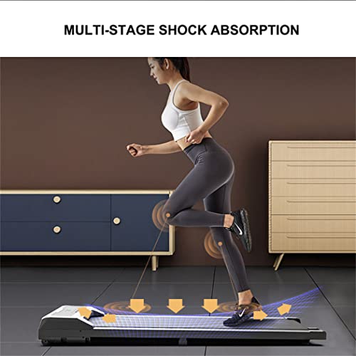 Image of 2 in 1 Folding Treadmill,Foldable Walking Jogging Machine,No Installation Electric Treadmill,LED Display,for Home Office Workout (Grey)