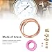 Lybunair Oil Pressure Gauge Tubing Kit, Brass Tube 72 Inch with 1/8 1/4 NPT Fittings for Automotive Marine Industrial Applications