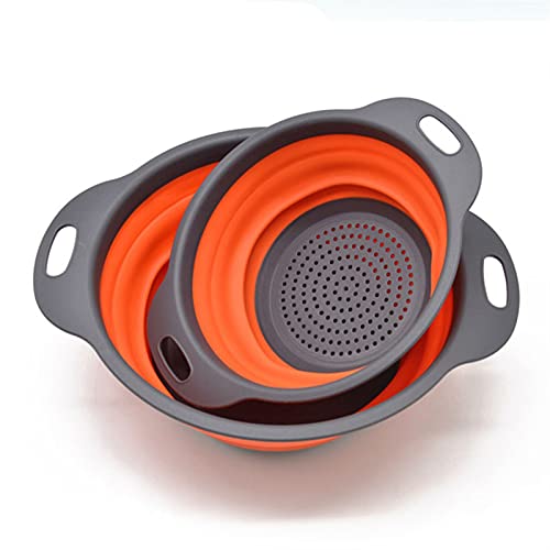 Passoire silicone pliable grand format égouttoir de cuisine rétractable