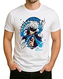 Jujutsu Kaisen – Elegante anime Japón – Dinámica Shonen para fans de la acción intensa, Style III – Camiseta para hombre, Blanco, M