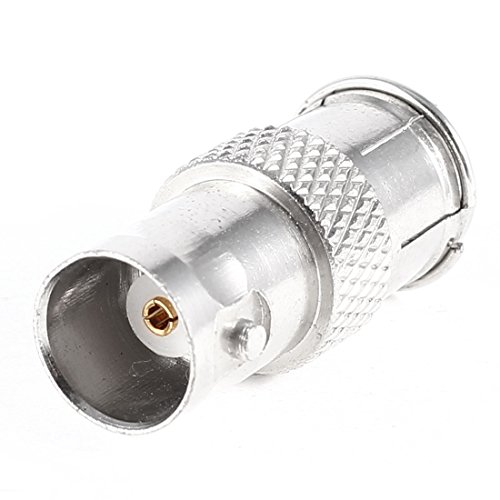 Adaptador uxcell BNC hembra a F tipo macho plateado miniatura 1