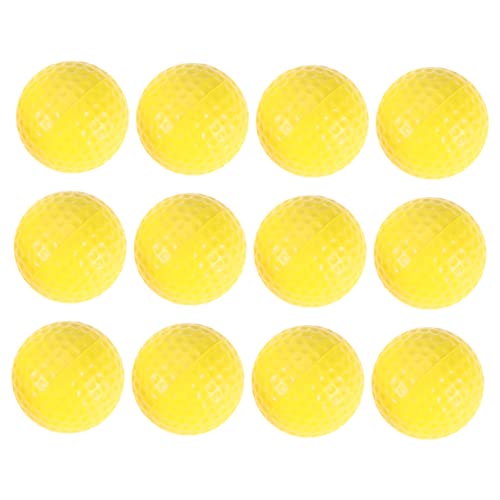 HANABASS 12pcs Yellow for Indoor and Outdoor Training for Practicing Swings Chips and Putting Techniques Golfing Accessories for Skill Improvement