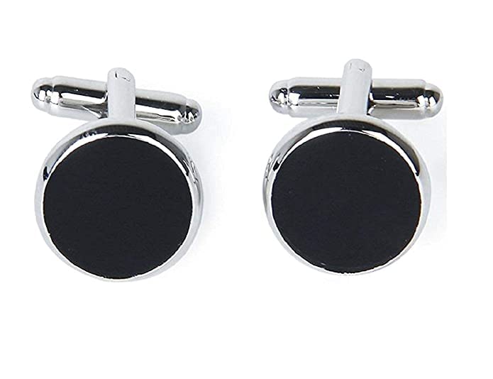 Niue Boy Silver Black Cufflinks Set Niue Boy Silver Black Cufflinks Set