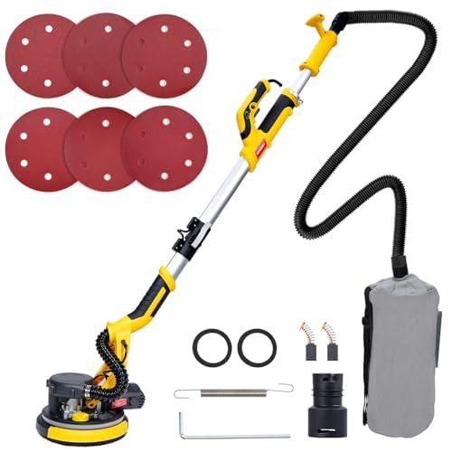 HYCHIKA Ponceuse Girafe avec Aspirante, Poignée Pliable Extensible, Ponceuse Murale