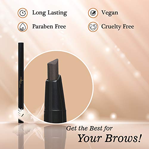 Mellow Cosmetics Brow Definer Eyebrow Pencil | Triangular Tip, Non Greasy, Long Lasting & Easy To Glide | Brow Defining Pen | Professional Eyebrow Makeup | Cruelty Free, Vegan & Paraben Free - Auburn #TOP1