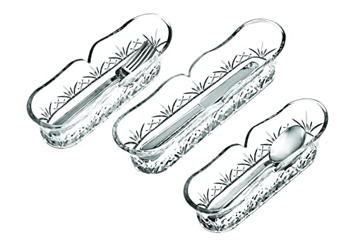 Godinger 27498 Fork, Spoon And Knive Glass Cutlery Caddy Organizer thumb #1