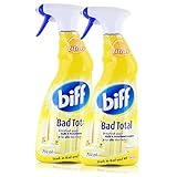 Biff Bad Total Zitrus 750ml - Stark in Bad und WC - Kraftvoll gegen Kalk - Mit Zitrusduft (2er Pack)