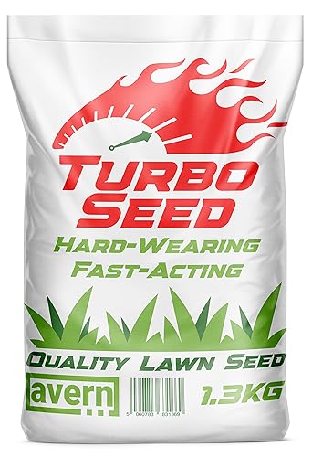 Avern Turbo Fast Growing Grass Seed 3.9KG, Lawn Seed for Overseeding, Patch Repair and New Lawns, Hard Wearing, Dog Friendly, UK Gardens, Covers up to 234 sqm option