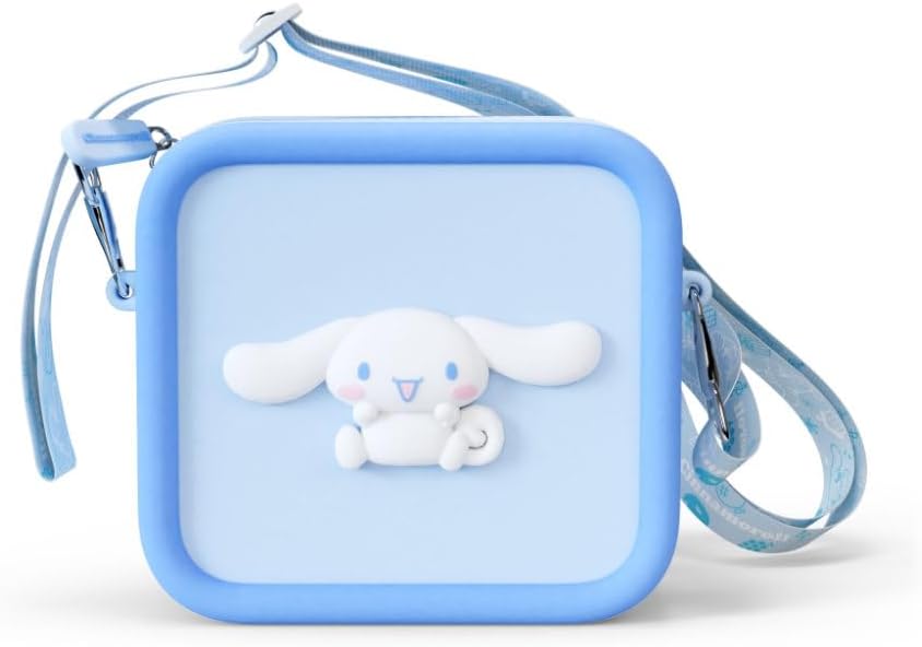 kiimento Soft Silicone Camera Case Durable and Adorably Stylish Bag - Adjustable Soft Strap With Buckle - Promotes Comfort and Independence - Cinnamoroll