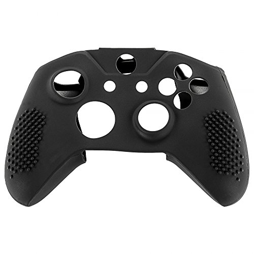 Extremerate Soft Anti-Slip Silicone Controller Cover Skins Thumb Grips Caps Protective Case For Xbox One X S Controller - Black #TOP4