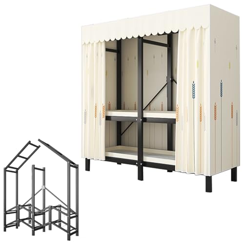 Estante de metal plegable y resistente con 4 pies estables para dormitorio 2