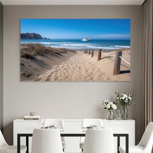 Cuadros panorámicos de playa: lienzo moderno e impermeable para pasillos 2