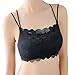 Produktbild HROIJSL Sexy Womens gepolsterte BH Crop Tops Weste Bustier Beach Tank Tops ohne Bügel Blumen Racerback Lace Bra Dame Bügel BH Voll-Cup Große Brüste Damen Microfun N T-Shirt BH