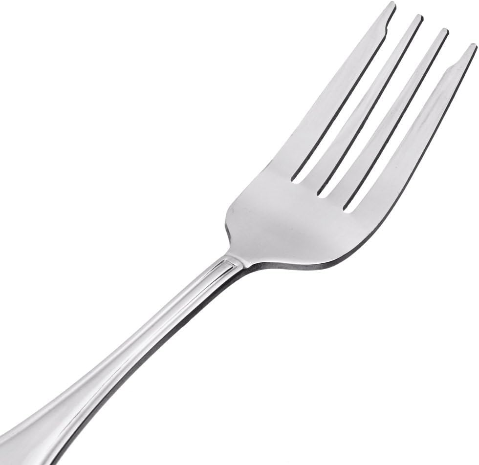 Soro Essentials- Stainless Steel Seashell Salad Fork Set of 24- Serving Utensils Serving Flatware Cutlery Kitchen Tableware Buffet Serving Utensils for Home Kitchen and Restaurant