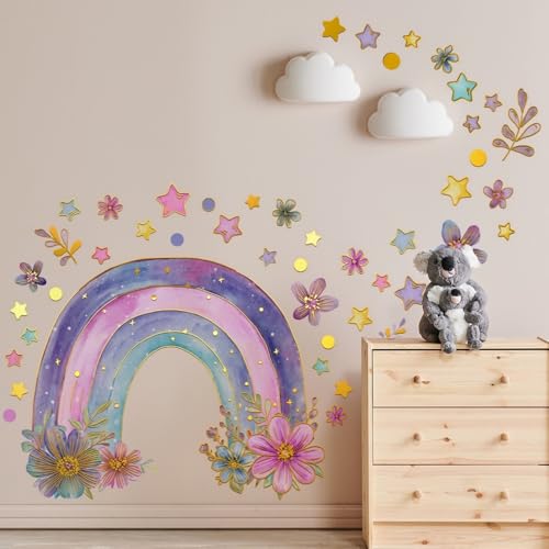 Vinilo Decorativo Arcoíris Acuarela para Habitación Infantil miniatura 5