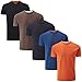 Charles Wilson 5er Packung Einfarbige T-Shirts mit Rundhalsausschnitt (X-Large, Dark Essentials Type 42)