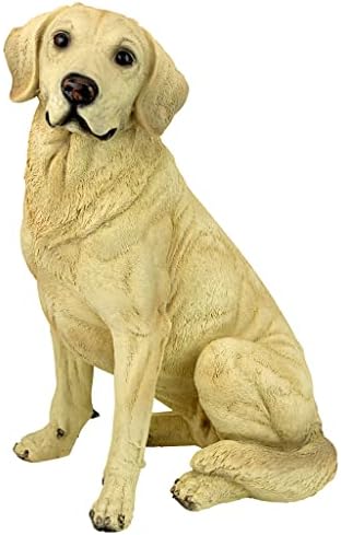 Design Toscano Golden Labrador Retriever Dog Garden Statue, 15 Inch, Full Color