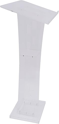 Miniatura 5 de Soporte de acrílico transparente con estante de almacenamiento y plataforma de superficie de lectura de 24 pulgadas de ancho para iglesias de